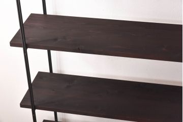 ラフジュ工房オリジナル ディスプレイに活躍する薄型アイアンラック【小】(陳列棚、飾り棚)(1)